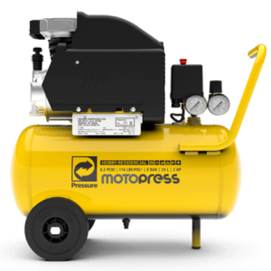 Motocompressor de Ar 8,2 Pés 2HP 24 Litros 116 PSI - MOTOPRESS