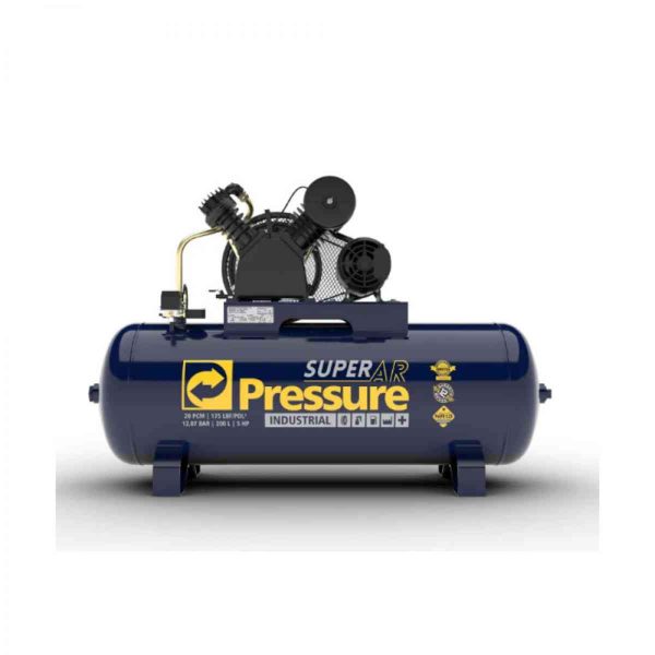 Compressor de Ar 20 Pés 175 PSI 200 Litros Trifásico 220/380V - PRESSURE